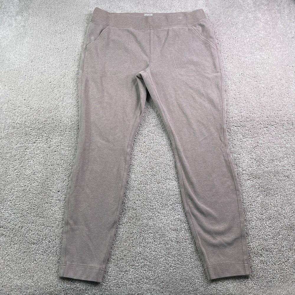 Duluth Pants Womens Large Tan‎ Taupe NoGA Naturale Cotton Knit Yoga Leggings